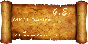 Gáli Emerita névjegykártya
